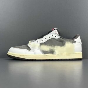 NKpt Travis Scott x Two-layer suede leather with a textured finish, trendy and retro, low-top basketball shoes